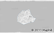 Gray 3D Map of Pujiang, single color outside