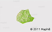 Physical 3D Map of Pujiang, cropped outside