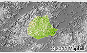 Physical 3D Map of Pujiang, desaturated
