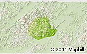 Physical 3D Map of Pujiang, lighten