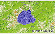 Political 3D Map of Pujiang, physical outside
