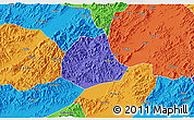 Political 3D Map of Pujiang
