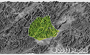 Satellite 3D Map of Pujiang, desaturated