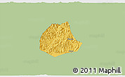 Savanna Style 3D Map of Pujiang, single color outside