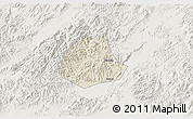Shaded Relief 3D Map of Pujiang, lighten