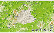 Shaded Relief 3D Map of Pujiang, physical outside