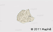 Shaded Relief 3D Map of Pujiang, single color outside