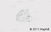 Silver Style 3D Map of Pujiang, single color outside