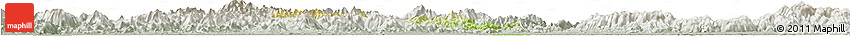 Physical Horizon Map of Pujiang, lighten, semi-desaturated