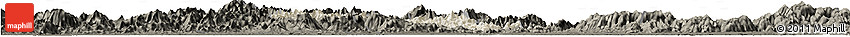 Shaded Relief Horizon Map of Pujiang, darken