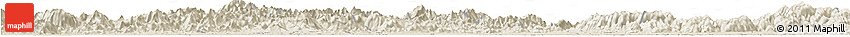 Shaded Relief Horizon Map of Pujiang
