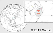 Blank Location Map of Pujiang, highlighted parent region