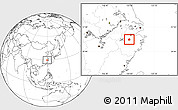 Blank Location Map of Pujiang