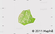 Physical Map of Pujiang, cropped outside