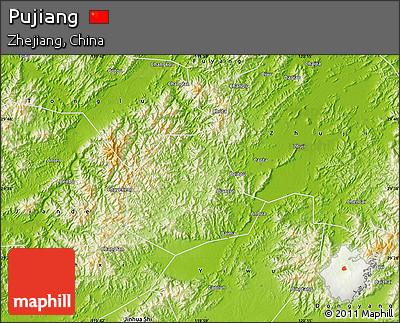Physical Map of Pujiang