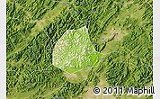 Physical Map of Pujiang, satellite outside