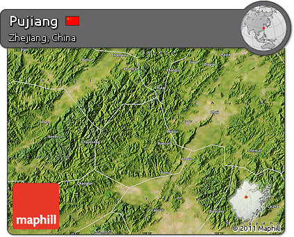 Satellite Map of Pujiang