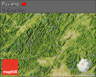 Satellite Map of Pujiang