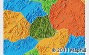 Satellite Map of Pujiang, political outside