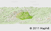 Physical Panoramic Map of Pujiang, lighten