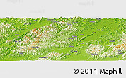 Physical Panoramic Map of Pujiang