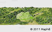 Physical Panoramic Map of Pujiang, satellite outside