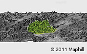 Satellite Panoramic Map of Pujiang, desaturated