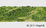 Satellite Panoramic Map of Pujiang