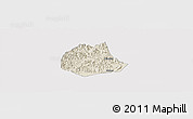 Shaded Relief Panoramic Map of Pujiang, cropped outside
