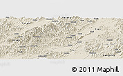 Shaded Relief Panoramic Map of Pujiang