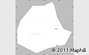 Gray Simple Map of Pujiang, single color outside