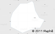 Silver Style Simple Map of Pujiang, single color outside