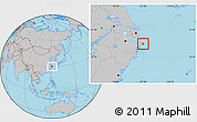Gray Location Map of Putuo