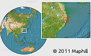 Satellite Location Map of Putuo
