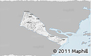 Gray 3D Map of Quhai, single color outside