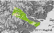 Physical 3D Map of Quhai, desaturated
