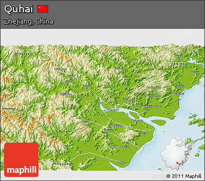 Physical 3D Map of Quhai