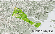 Physical 3D Map of Quhai, lighten, semi-desaturated