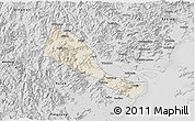 Shaded Relief 3D Map of Quhai, desaturated
