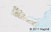 Shaded Relief 3D Map of Quhai, single color outside