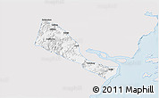 Silver Style 3D Map of Quhai, single color outside
