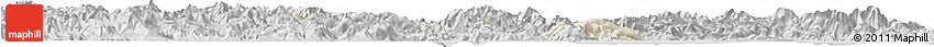 Shaded Relief Horizon Map of Quhai, desaturated