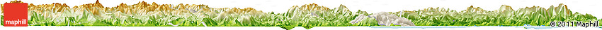 Shaded Relief Horizon Map of Quhai, physical outside
