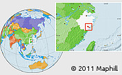 Political Location Map of Quhai, highlighted parent region