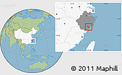 Savanna Style Location Map of Quhai, highlighted country, highlighted parent region
