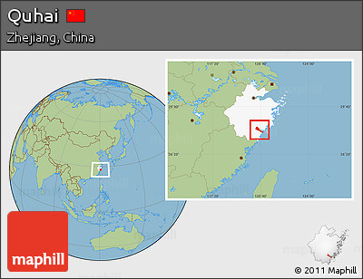 Savanna Style Location Map of Quhai, highlighted parent region