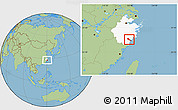 Savanna Style Location Map of Quhai, highlighted parent region