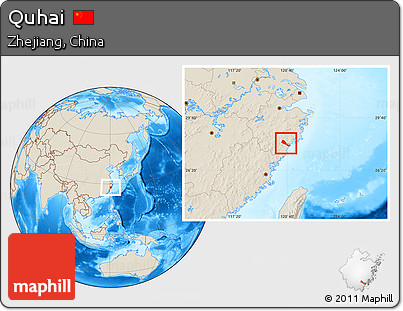Shaded Relief Location Map of Quhai