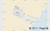 Classic Style Map of Quhai, single color outside