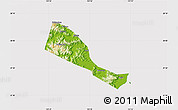 Physical Map of Quhai, cropped outside